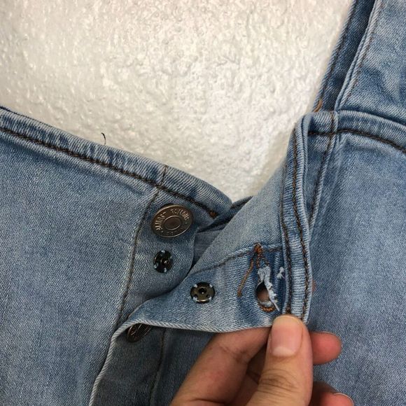 ALMOST FAMOUS Women's Overalls Ruffle Sleeves Size Medium Blue - Picture 10 of 15